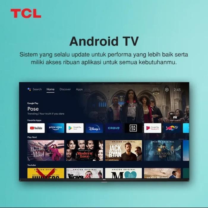 O!!! Led Tv Tcl 43 Inch 43A9 Android Smart Tv Fhd Hdr Garansi Resmi