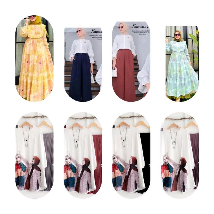 kejora SET ceruty , namira set kulot cringgkle premium Dress muslimah Gamis baju midi muslim wanita 
