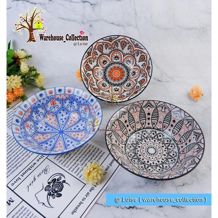 Mangkok Keramik JAPANESE / Bohemian Style Bowl / Mangkuk Jepang / Mangkok Cantik