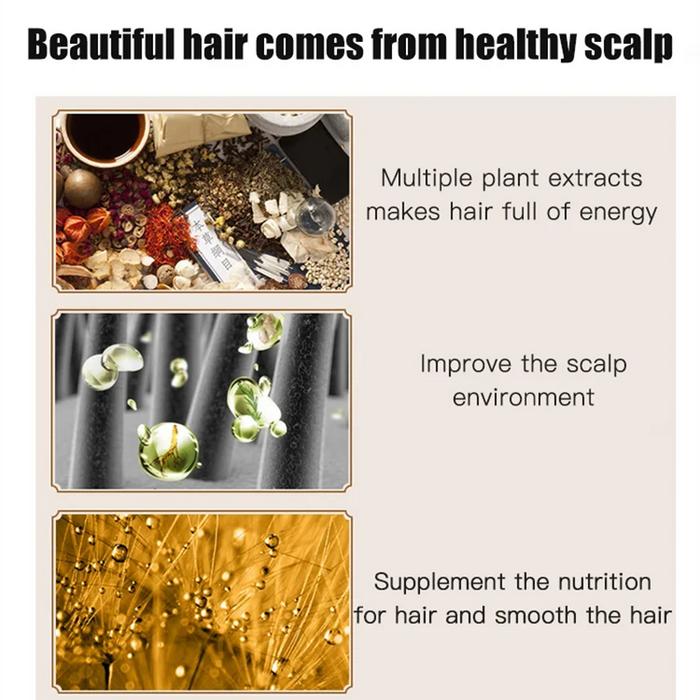 300ml  Natural Polygonum Multiflorum Shampoo Plant Liquid white