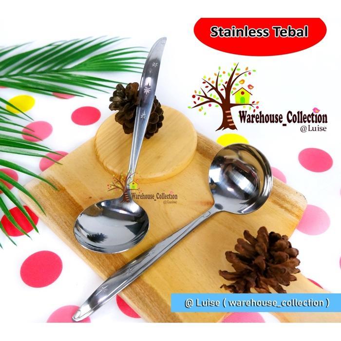 Sendok Sayur/ sendok sup/ Sendok SUPER Doll 404 Stainless Premium Tebal/ SUPER DOLL SOUP SPONS