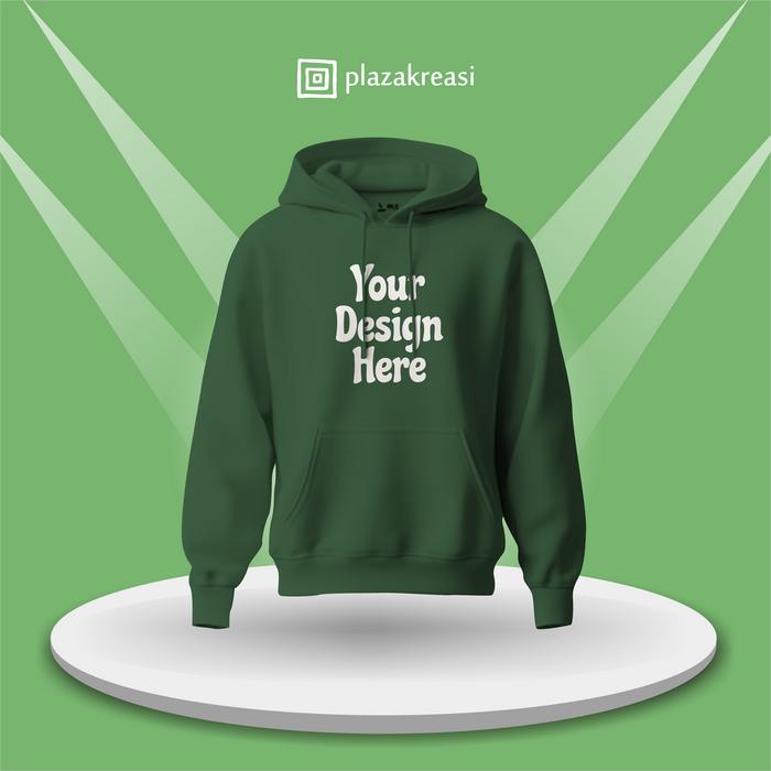 Hoodie \ Sablon DTF Custom Hoodie  Hitam