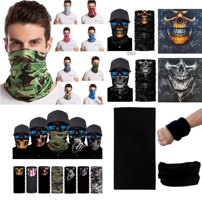 ( MASKER BAFF ) 3 Pcs Masker baff serbaguna / masker baff hitam polos dan motif / masker baff berken