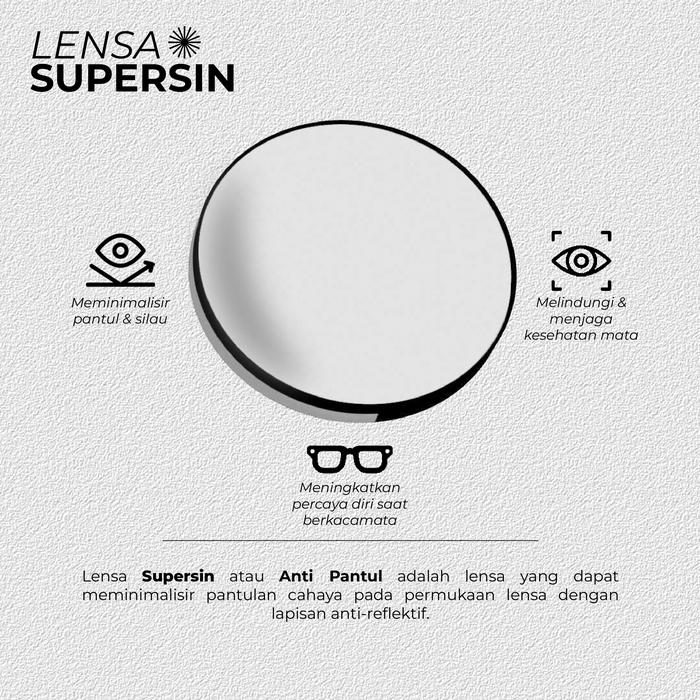 Motomoe - Lensa Supersin Anti Pantulan Cahaya Minus Silinder Plus Standar