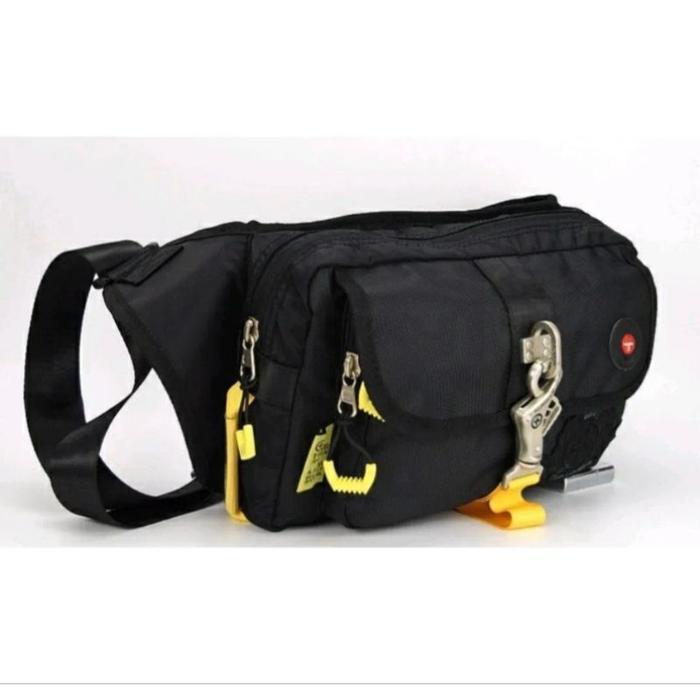 Tas Pinggang Pria/Wanita Tough Warrior Army 5598 Import Hitam