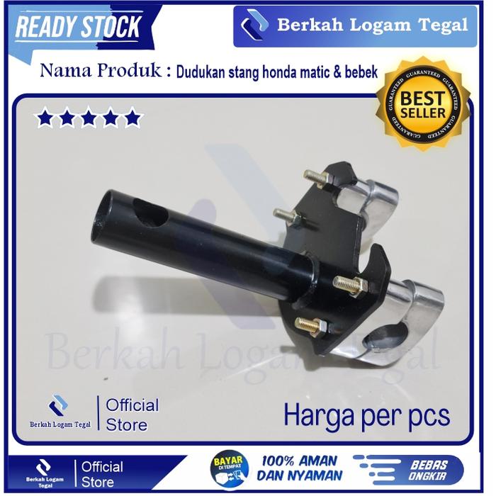 DUDUKAN STANG MATIC BEBEK HONDA BEAT VARIO SCOOPY SUPRA REVO ADAPTOR STANG