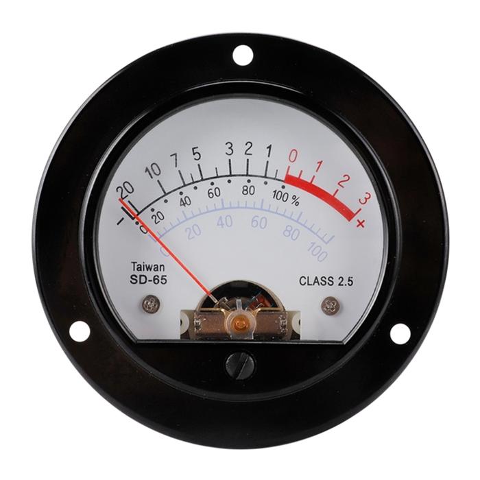 Audio-Device VU-Ammeter DB-Meter with Lamp Power Discharge Mechanical