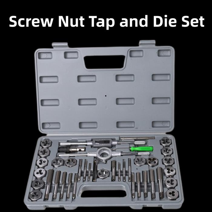 40 Pcs Metric Tap Die Set Hand Threading Tool Tungsten Carbide Screw