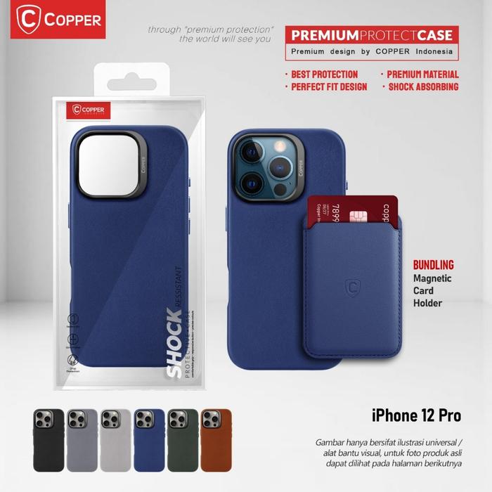 COPPER Slim Case + Magnetic Card Wallet | iPhone 12 Pro
