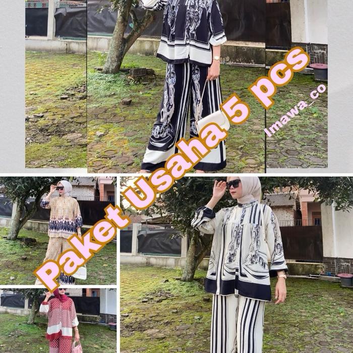 Paket usaha 5 pcs // paket usaha one set kemeja // baju one set // one set kemeja kekinian // one se