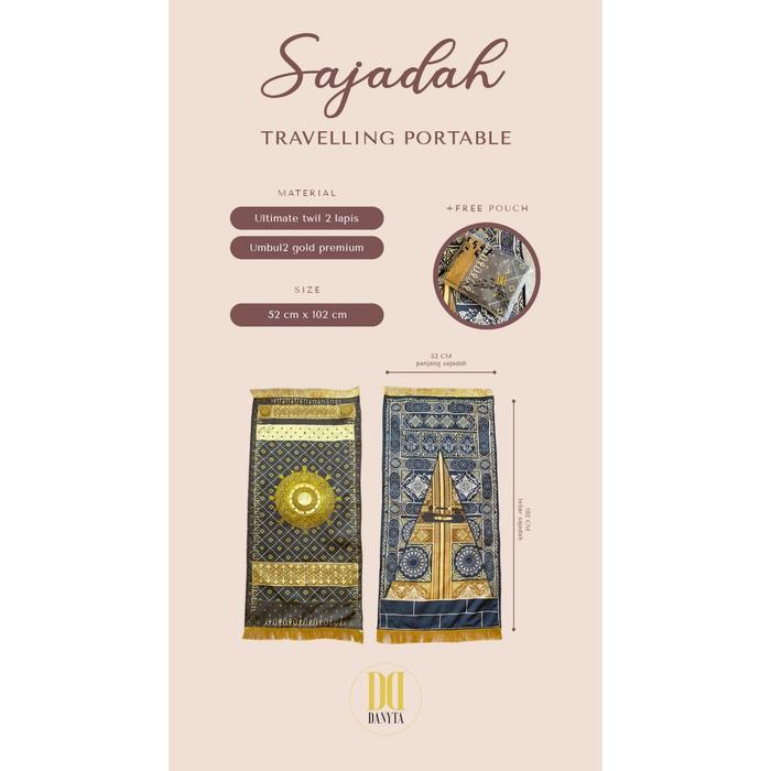 Sejadah Travel BIG Print Premium + Umbul2 Gold