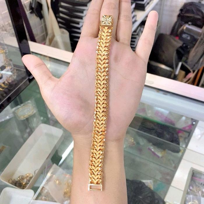 Gelang Rantai Lipan V Pasir New Gold Silver