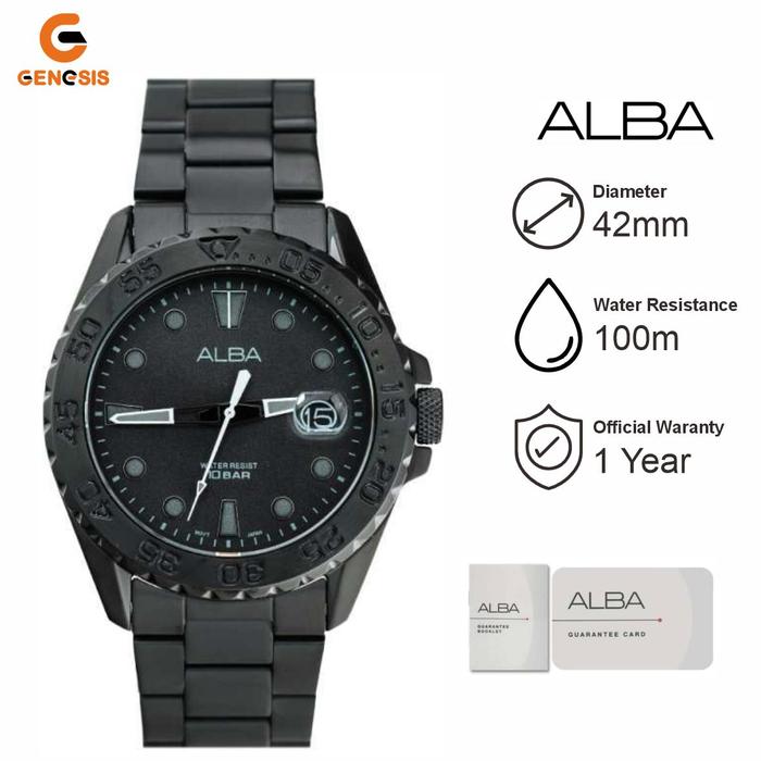 Jam Tangan Pria Alba Terbaru Anti Air Anti Karat Original Bergaransi 1 Tahun Resmi - AS9N65 / Alba O