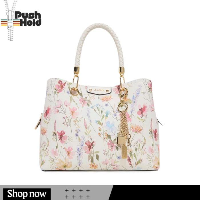 ALDO Handbag Satchel LOTHYCAN Tas Tangan Wanita Original MULTICOLOR Motif Bunga Elegan dan Stylish