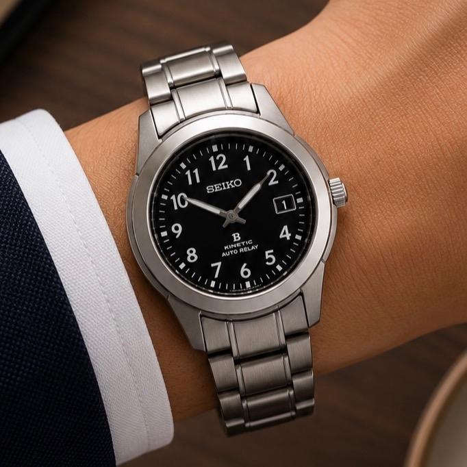 Seiko Kinetic 5J22-0D40 Auto Relay Watch