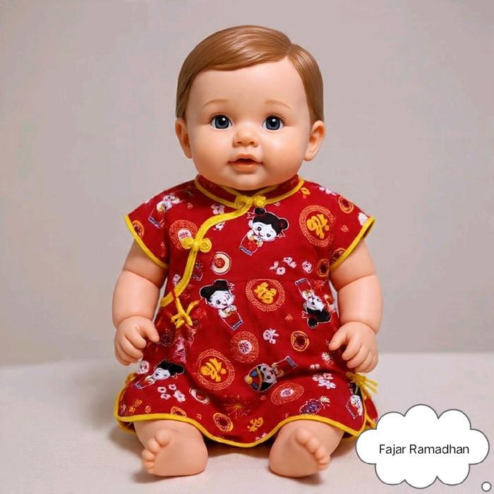 Daster Baju Cina Anak Perempuan Desain Unik Khas Budaya Cina Fashion Pakaian Dress Rainbow Anak 1 Ta