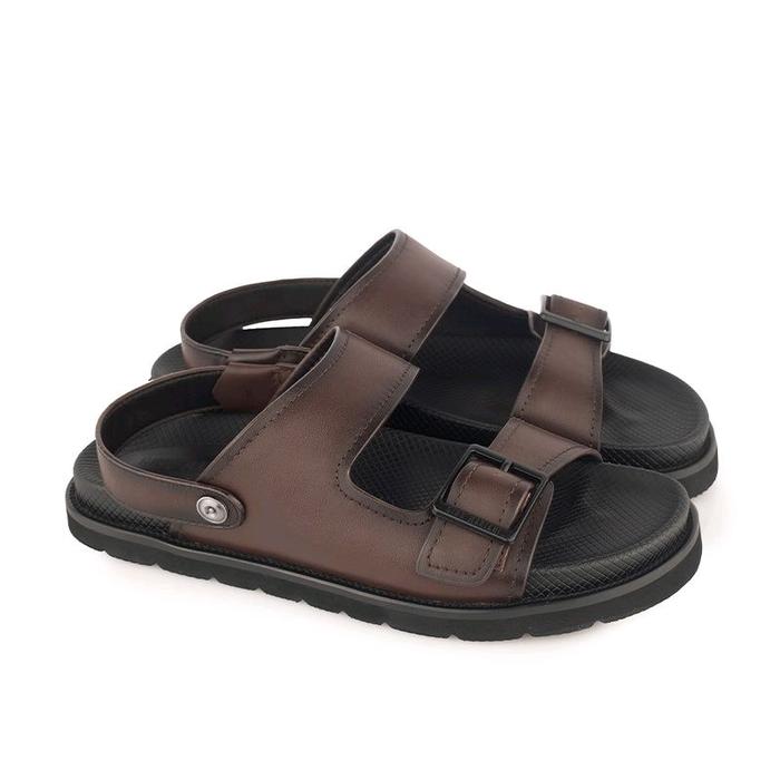 Sandal Kulit Pria Gino Mariani Jasper Brown Original