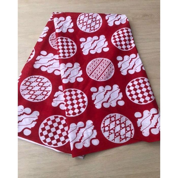 Kain Batik Meteran Merah Putih Panjang 2 Meter Lebar 1 Meter