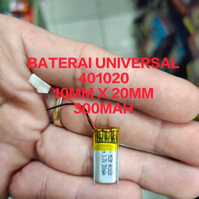BATERAI HEADSET UNIVERSAL 401020 ukuran 10mm x 20mm 300mah kabel 2