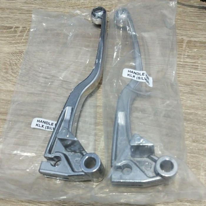 HANDLE REM DEPAN KIRI KAWASAKI KLX LH SILVER HANDEL TUAS REM CAKRAM HENDEL LEVER REM DEPAN MOTOR