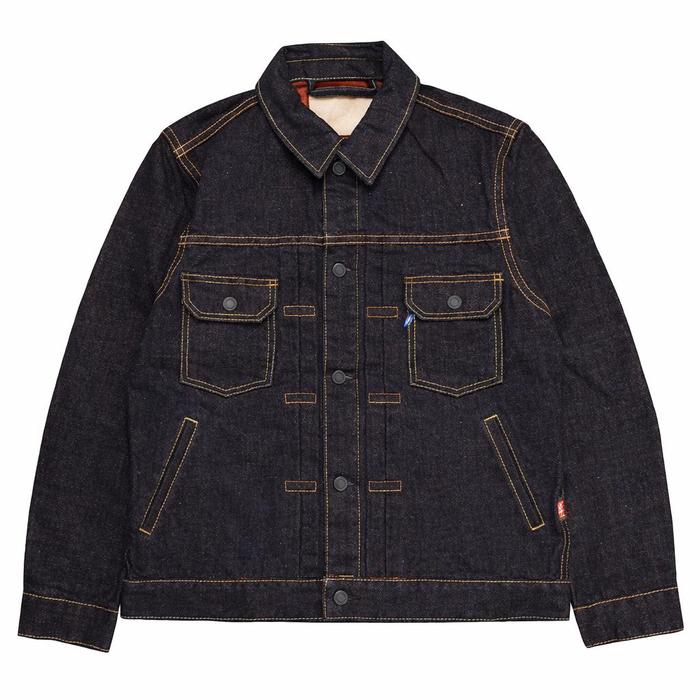 Pure Blue Japan PBJ-LIM-IA6111 Indigo x Orange Selvedge Jeans Type 2 Denim Jacket