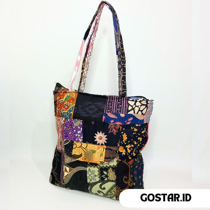 GOSTAR/TOTEBAG BATIK/TOTE BAG  Wanita KAIN PERCA/TOTEBAG  Perempuan JOGJA/TAS TOTE Kantong