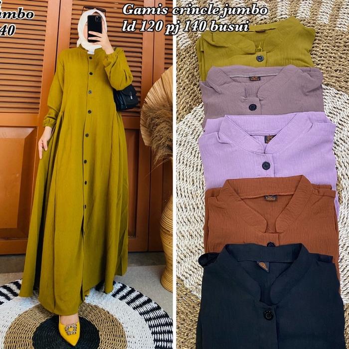 Gamis Km / Gamis Crinkle / Gamis Crinkle Jumbo / Gamis Polos Jumbo / Gamis / Gamis Polos