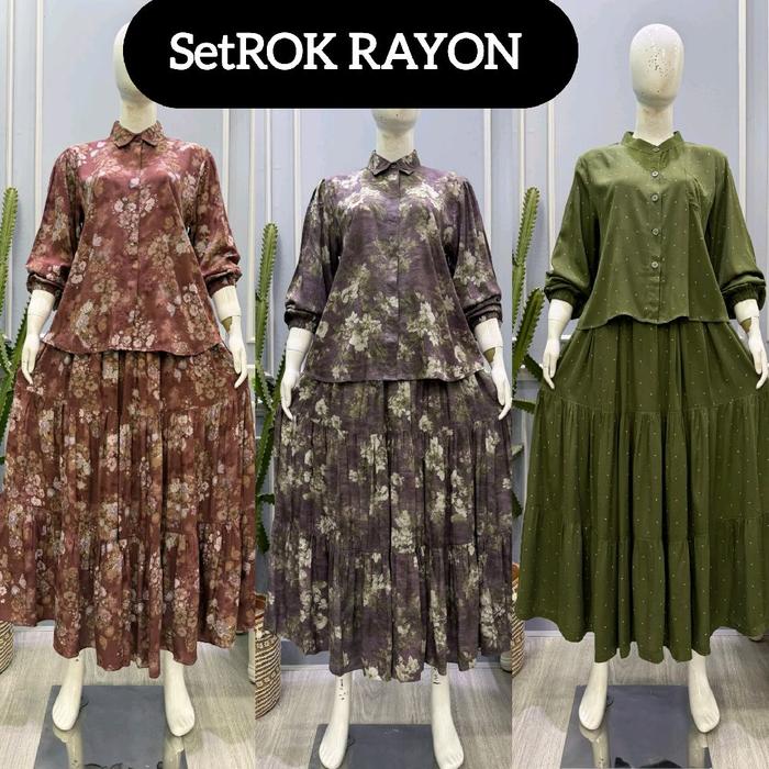 salvina setrok Rayon Luna motif polkadot & Bunga tia1hji5ji0