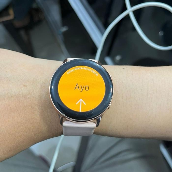 Samsung galaxy watch active 20mm kondisi fisik 97% unit casan siap pakai
