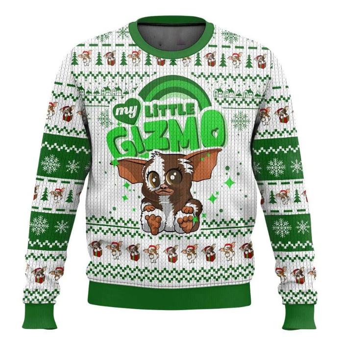 2026 Little Elf Autumn/Winter 3D Printed Ugly Christmas Sweater Hooded Sportswear for Couples Christ