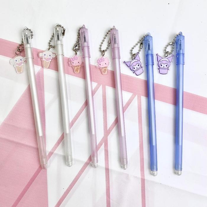 HO Pulpen Lucu Aesthetic Pen Gantungan Motif Kartun Bolpoint Karakter Pena Gel Bolpen Unik Alat Tuli