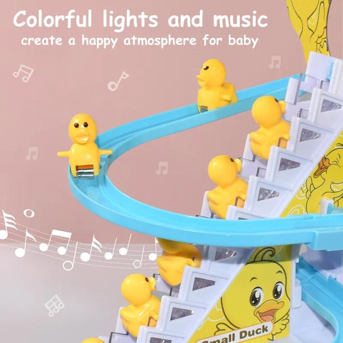 YGtoys Mainan Anak Jolly Penguin Seluncur Tangga Bebek Slide Track Racing Seluncur Penguin Bebek Mus