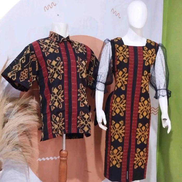 couple etnik motif kepiting kombi tile dot