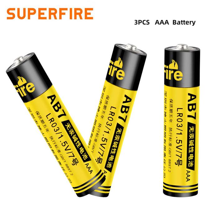 SUPERFIRE Senter 3PCS AAA Baterai