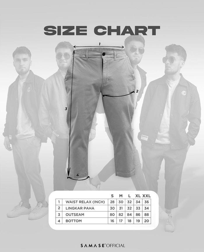SAMASE Sirwal Ankle Pants T026 Celana Sirwal Panjang Pria Dewasa Terbaru