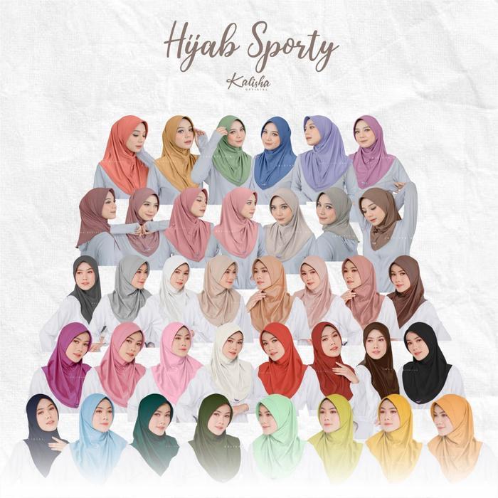 Paket Usaha Jilbab Instan Hijab Standar Kerudung Panjang Muslim Sporty 1 Kodi / 20 Pcs Special Price