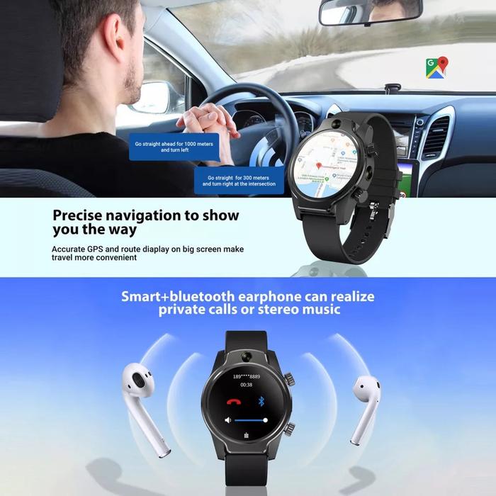 TERMURAH New Arrival 4G Phone SIM LTE GPS WIFI IP68 Smart Watch Men