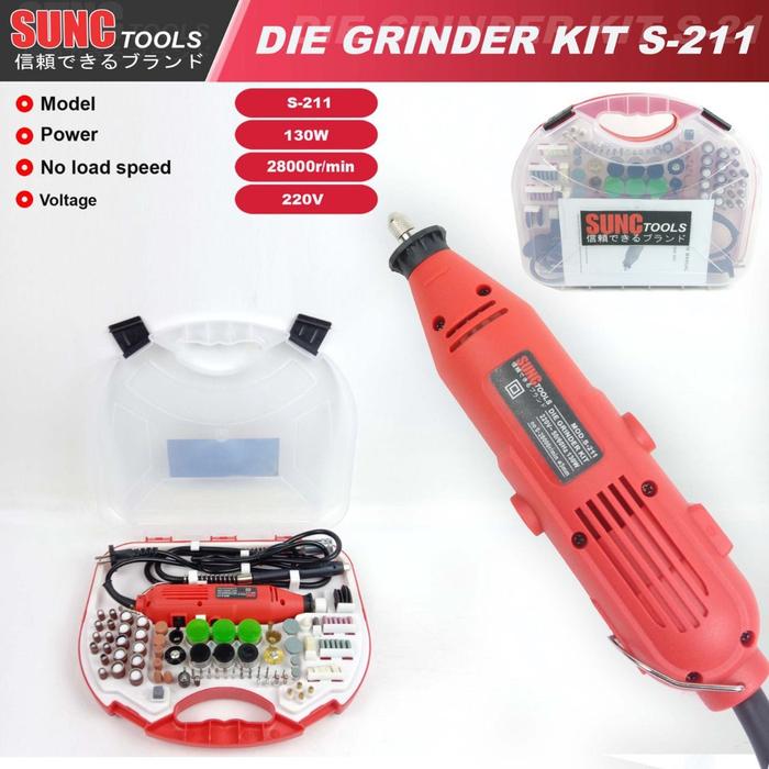 Die Grinder Kit Sunc Tools S-211 / Gerinda Mini Set Lengkap
