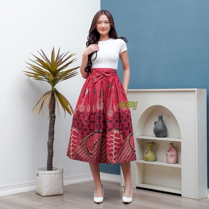 ROK BATIK MODERN 7/8 ROK PENDEK WANITA DEWASA
