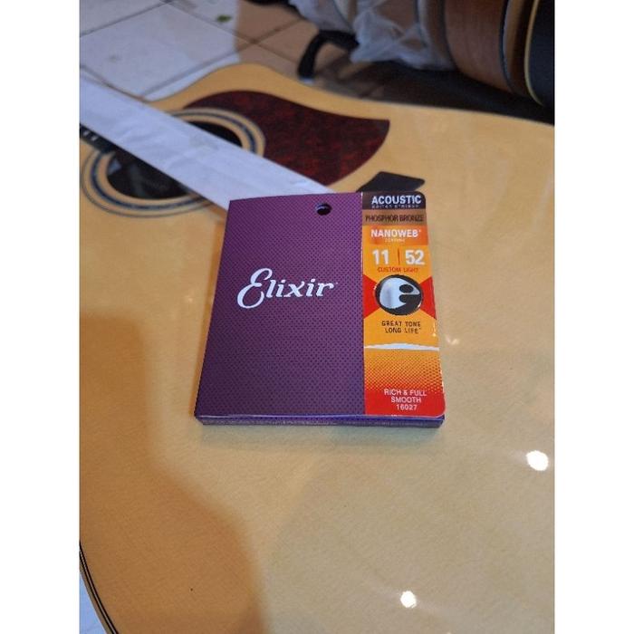 Senar Gitar Elixir Akustik dan elektrik 010 Satu Set nomor 1 sampai 6