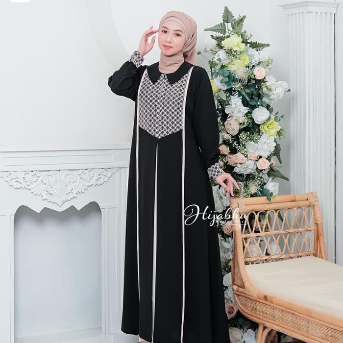 ERMA DRESS TIFFANI TWILL PREMIUM MIX TULLE BROKAT ORI HIJABKU