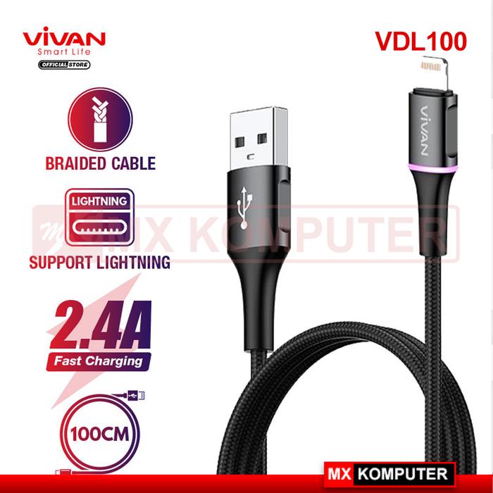 Vivan Usb Kabel Data iPhone VDL100 Usb Kabel Lightning iphone