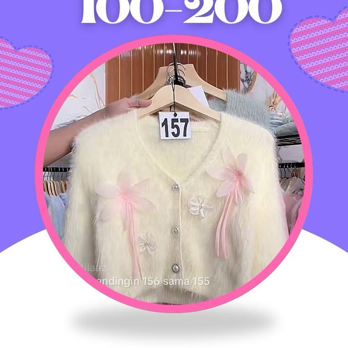Kemeja Rajut knitwear Setia Thrift Atasan Outer Dress Wanita