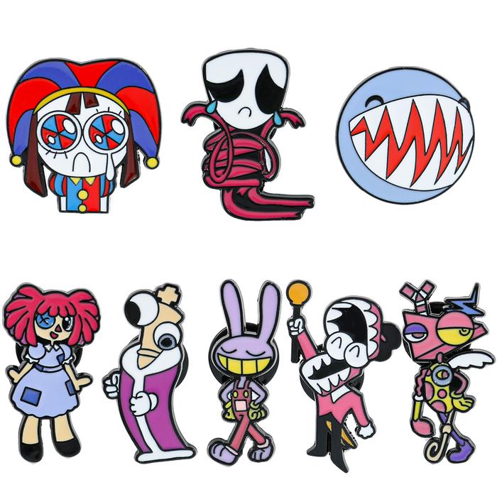 The Amazing Digital Circus Brooch Trend Figure Pomni Jax Ragatha Metal Badge Enamel Pin Jacket Jeans