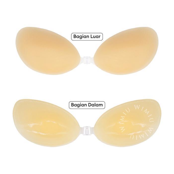 Wimiu Bra Tempel Silikon Bh Silicone Premium Push Up Tempel Nipple Cover Pad Lembut Lebih Tebal 0336