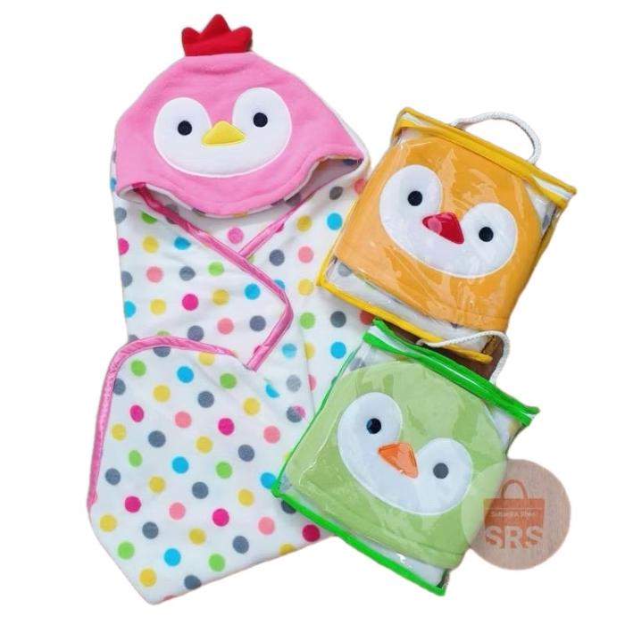 Selimut Topi Bayi Newborn Boboko 72x72 Cm Single Premium Blanket Tebal Baby Blanket Karakter Tas POL