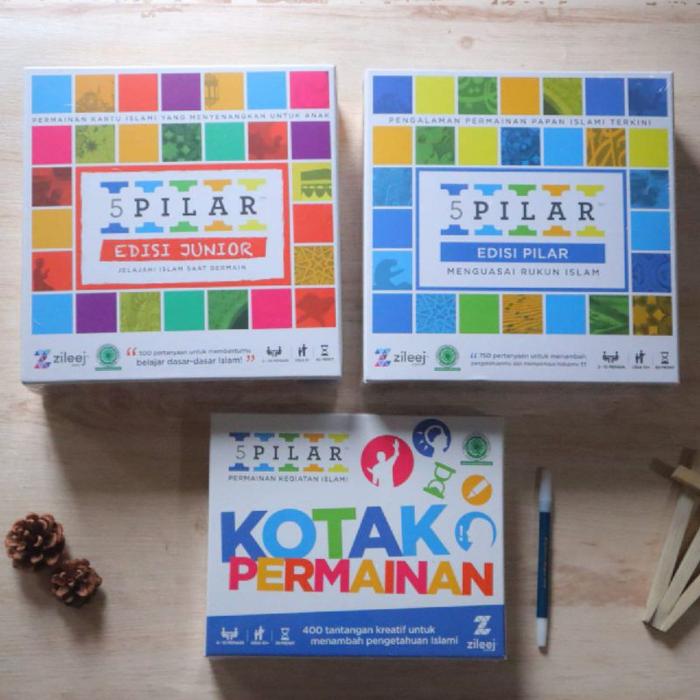 Toys Mainan Edukatif Anak Muslim | 5Pilar Boardgame 5 Pilar Edisi Lengkap | Edisi Junior - Rukun Isl