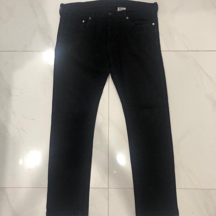Preloved Celana Panjang Original warna Hitam jeans slim , bahan soft jeans hitam Pria