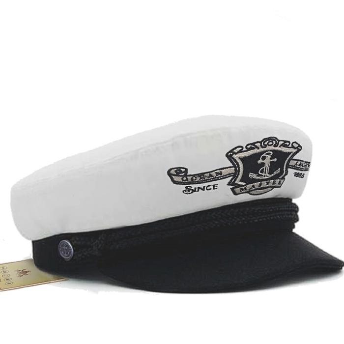 Original Topi Fisherman / Fiddler Cap/ Topi Captain/ Topi Sailor/Topi Pelaut Cotton Denim Soft Kombi
