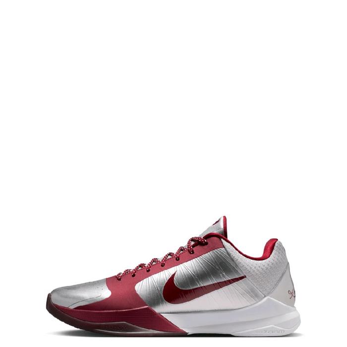 Sepatu Nike Kobe 5 Proto Lower Merion Silver Red Unisex Original